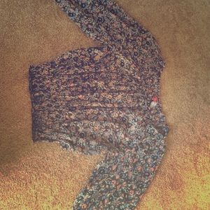 Flower crop top! Off the shoulder