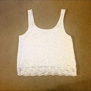 Hollister easy fit lace crop top