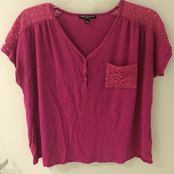 Dark pink top