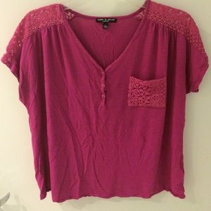 Dark pink top