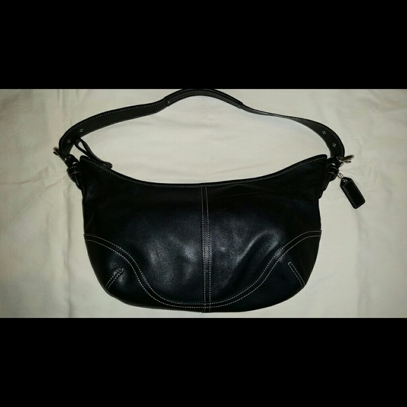 Coach Black leather hobo