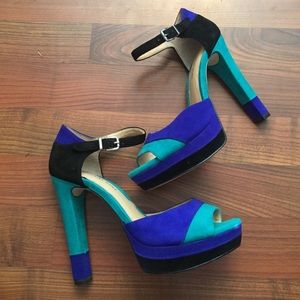 Gianni bini colorblock heels