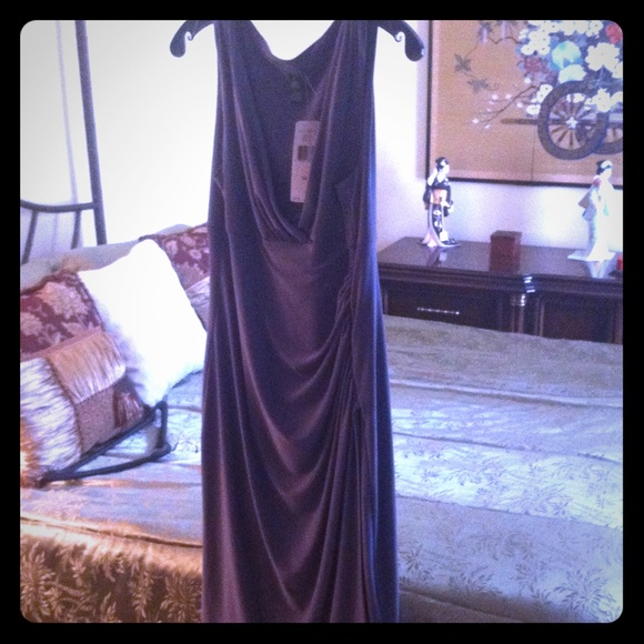 Sexy sleeveless, charcoal color dress