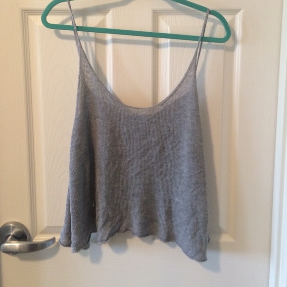 Knitted Grey Crop Top