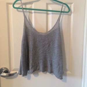 Knitted Grey Crop Top