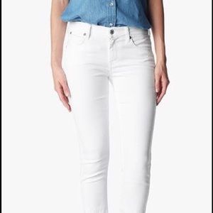 7 for all Mankind straight white jeans