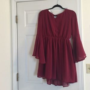 Burgundy Paper Crane Dress size XL