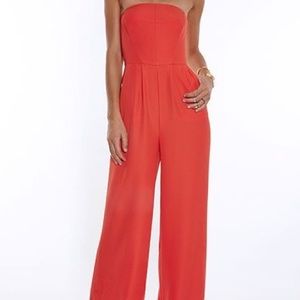 BB Dakota coral strapless jumpsuit