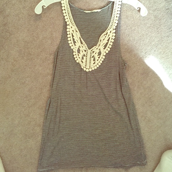Navy striped top