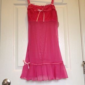 NWT Romantic Pink Sheer Chemise