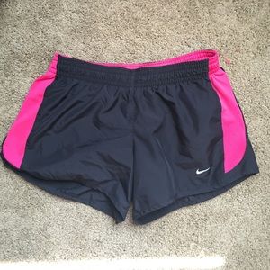 Nike Dri- Fit running shorts black and pink Size M