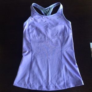 Nike Dri-Fit shelf bra tank in Lilac