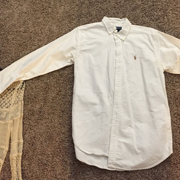 Long sleeve button down polo