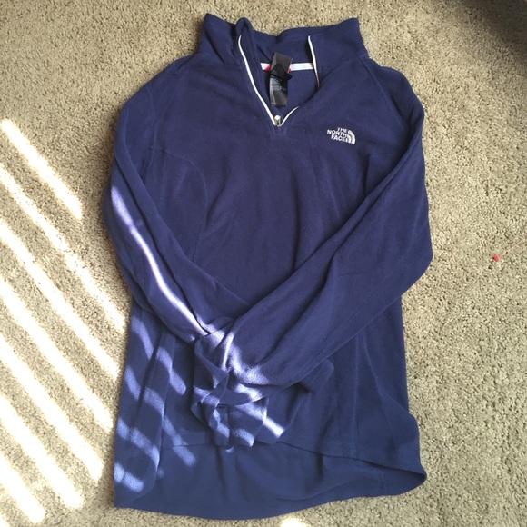Navy Blue North Face fleece quarter zip Size M