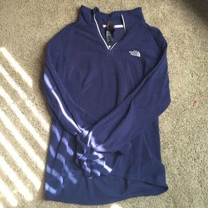 Navy Blue North Face fleece quarter zip Size M