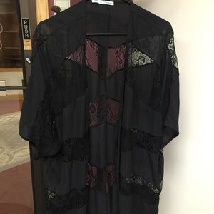 Maurice's Lace Panel Kimono