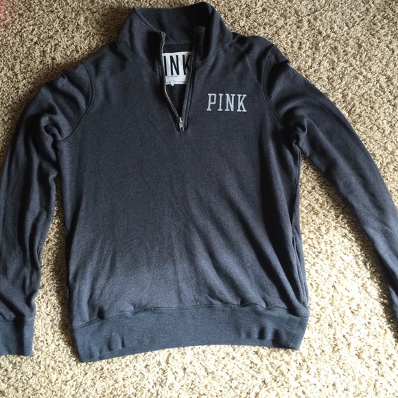 Pink quarter zip sweatshirt