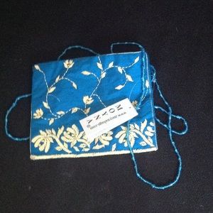Vibrant blue small moyna purse