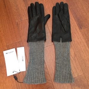 lacoste leather gloves