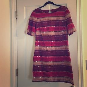 Red, Burgundy, Brown sequin dress. Size XL