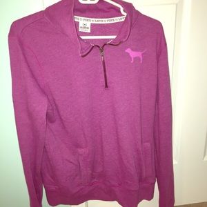 Pink quarter zip