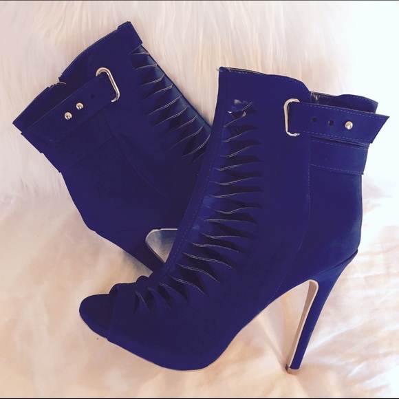 Never Worn Blue Stiletto Booties