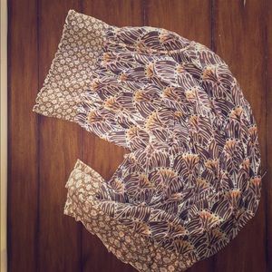 Long Strapless Brown/Beige/Cream Dress w Pockets