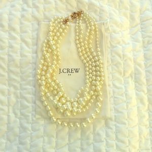 J. Crew Five Stand Faux Pearl Necklace