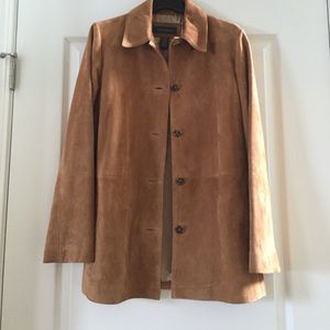 Banana Republic Suede Leather Coat