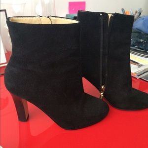 Ivanka Trump Black Suede Booties