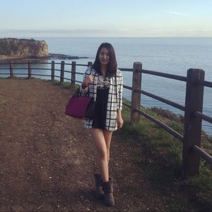 Chanel style ckecked coat