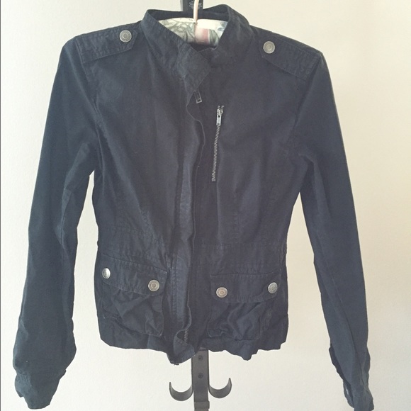 Ann Taylor Black Military Jacket