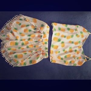sheer pineapple two piece set
