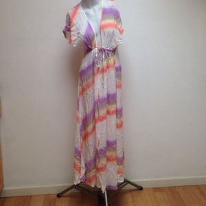 Cotton. Pastel color. Beach cover up chic