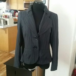 Robert Louis black/white pinstripe blazer