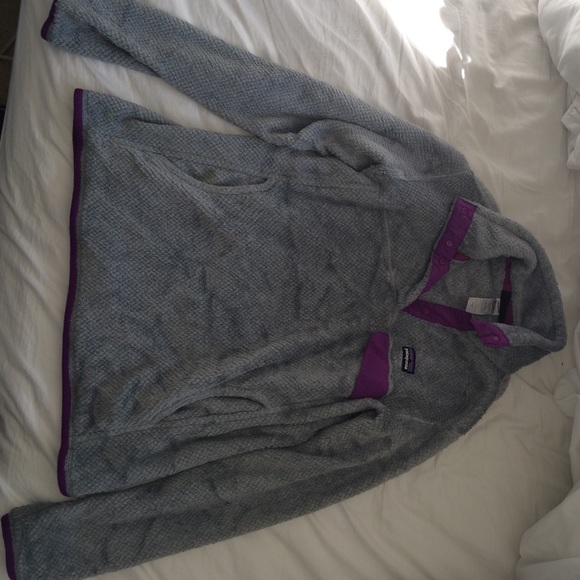 women's pullover grey and purple  Patagonia