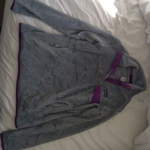 women's pullover grey and purple  Patagonia