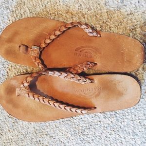 USED Women's Size 8 Braided Rainbows