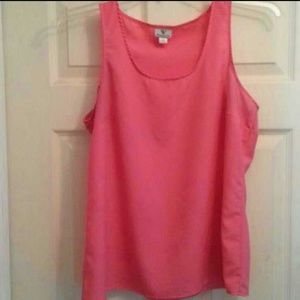 Pink sleeveless blouse