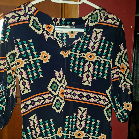 Aztec blouse nwot,