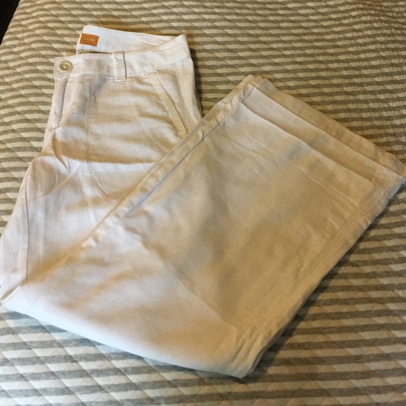 Pilcro linen white pants
