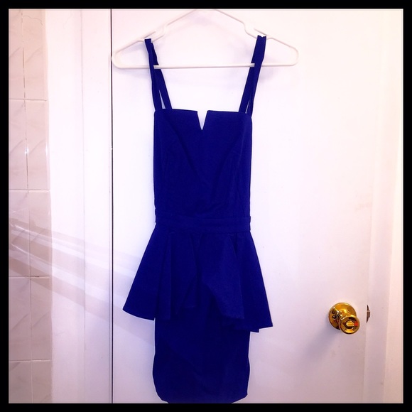 Nasty gal pencil dress with peplum front