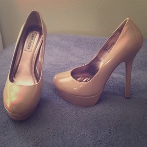 nude platform heel