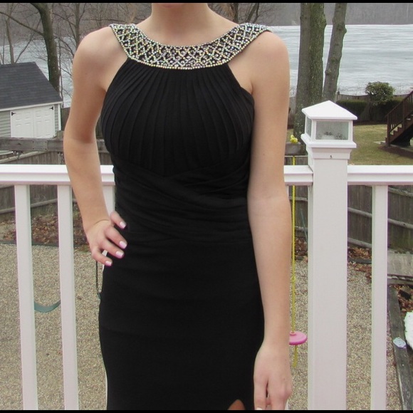 Jovani Dresses & Skirts - Black Prom Dress With Rhinestones