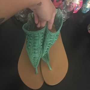 Teal sandals