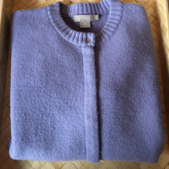 J. Crew Sweaters - J. Crew Classic Lambswool Cardigan in Lilac