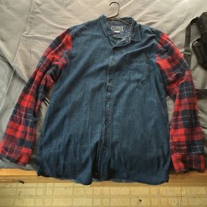 Denim look flannel