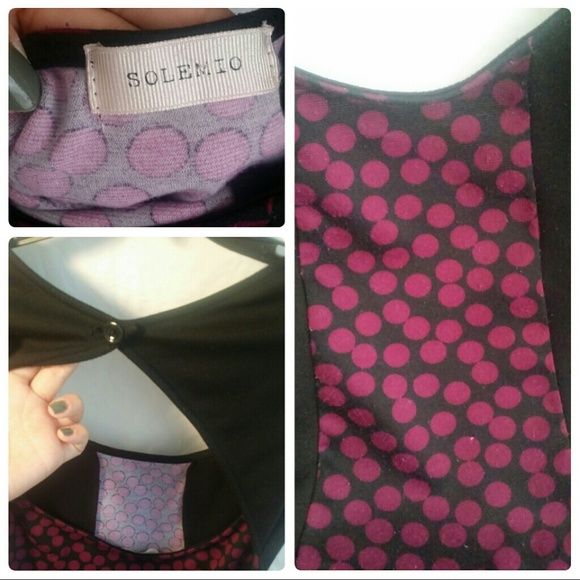 Purple & Black Solemio Cocktail Dress - Picture 4 of 4