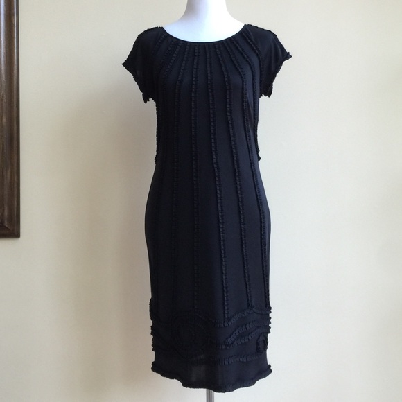 Catherine Malandrino Black Silk Knit Dress