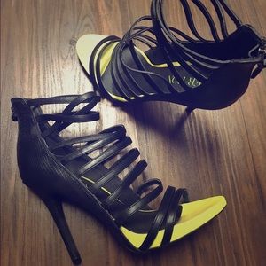 Paper Fox Black Strappy Sandals